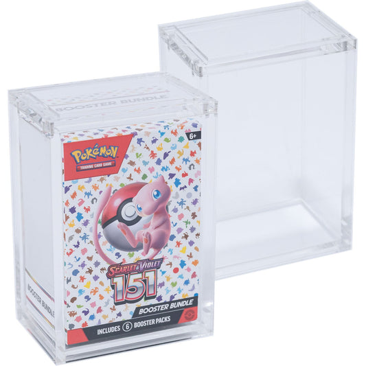 Premium Acrylic Case for Pokemon 151 Booster Bundle Box with Magnetic Top