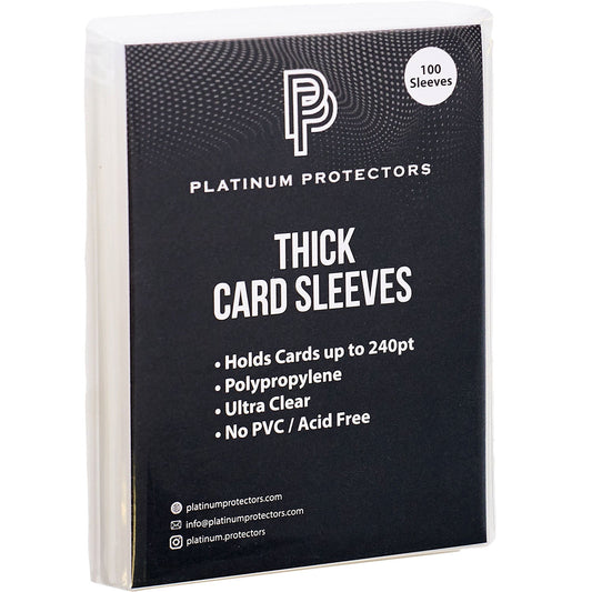 Platinum Protectors Soft Penny Sleeves for Thick Cards 240pt  - 100 Pack