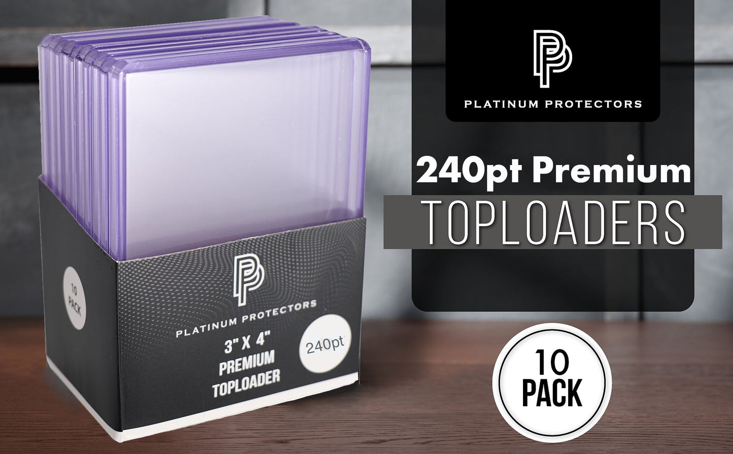 Platinum Protectors Premium Toploaders for Trading Cards - 240 pt