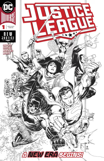 Justice League, Vol. 3 #1 Jim Cheung Incentive B&W Variant (1:100)