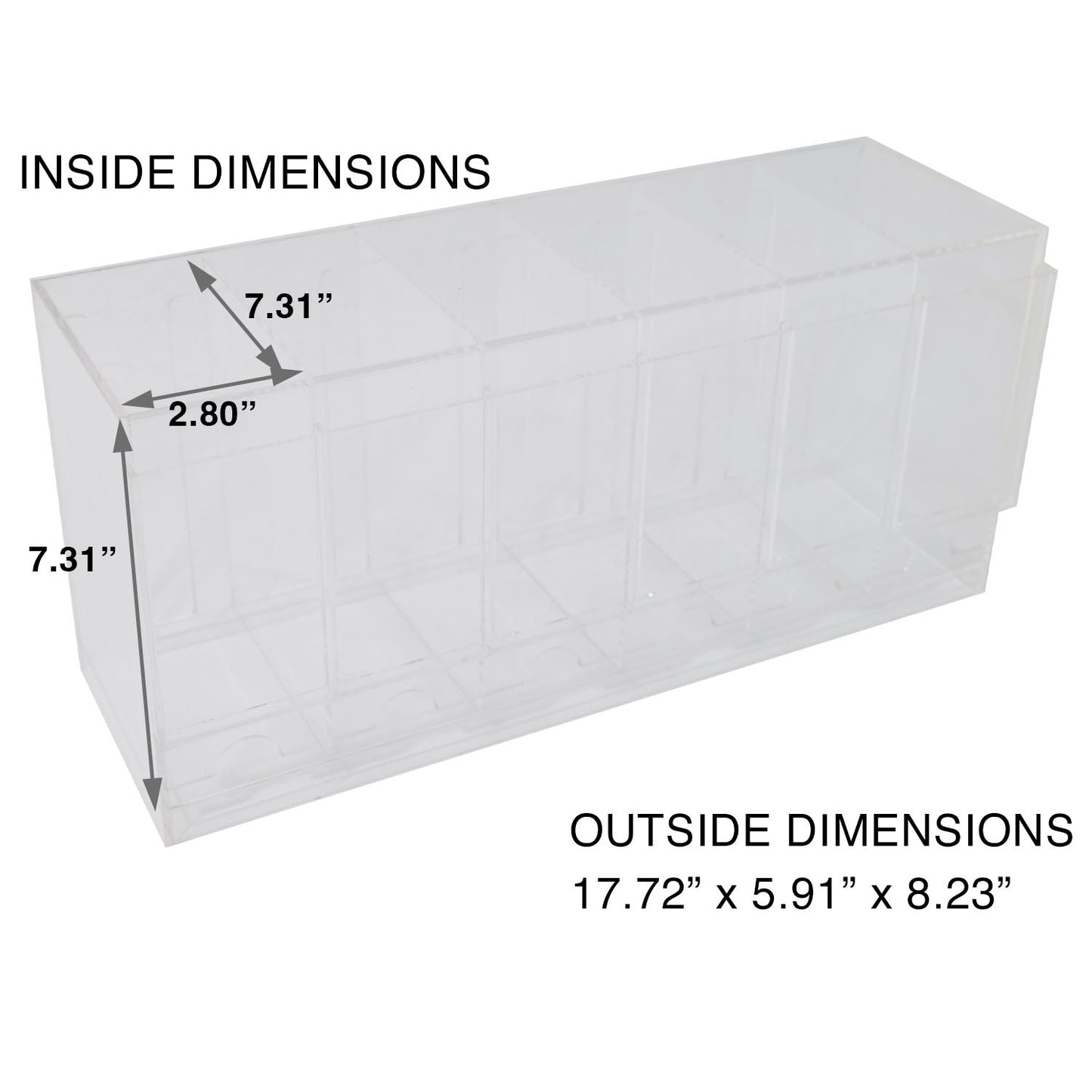 Premium Acrylic Case for TCG Packs 6 Slot Dispenser