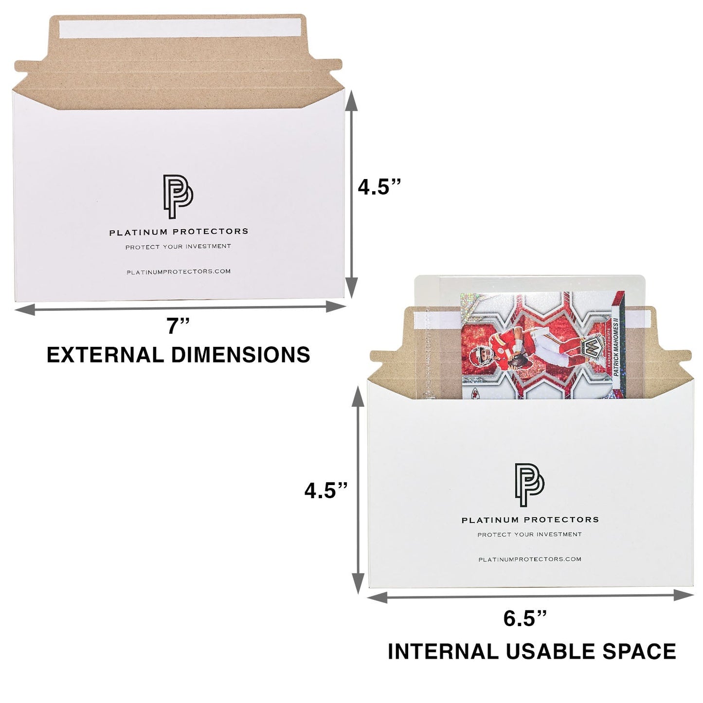 Platinum Protectors Shipping Mailers for Cards for eBay Standard Envelope - New Thicker Version