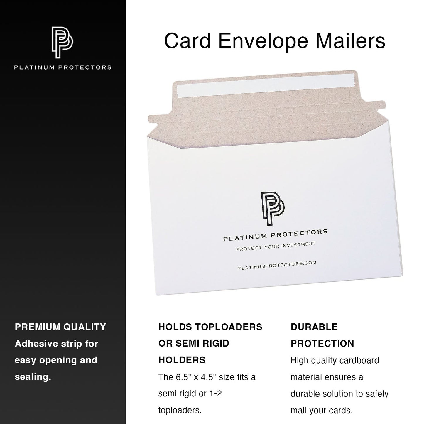 Platinum Protectors Shipping Mailers for Cards for eBay Standard Envelope - New Thicker Version