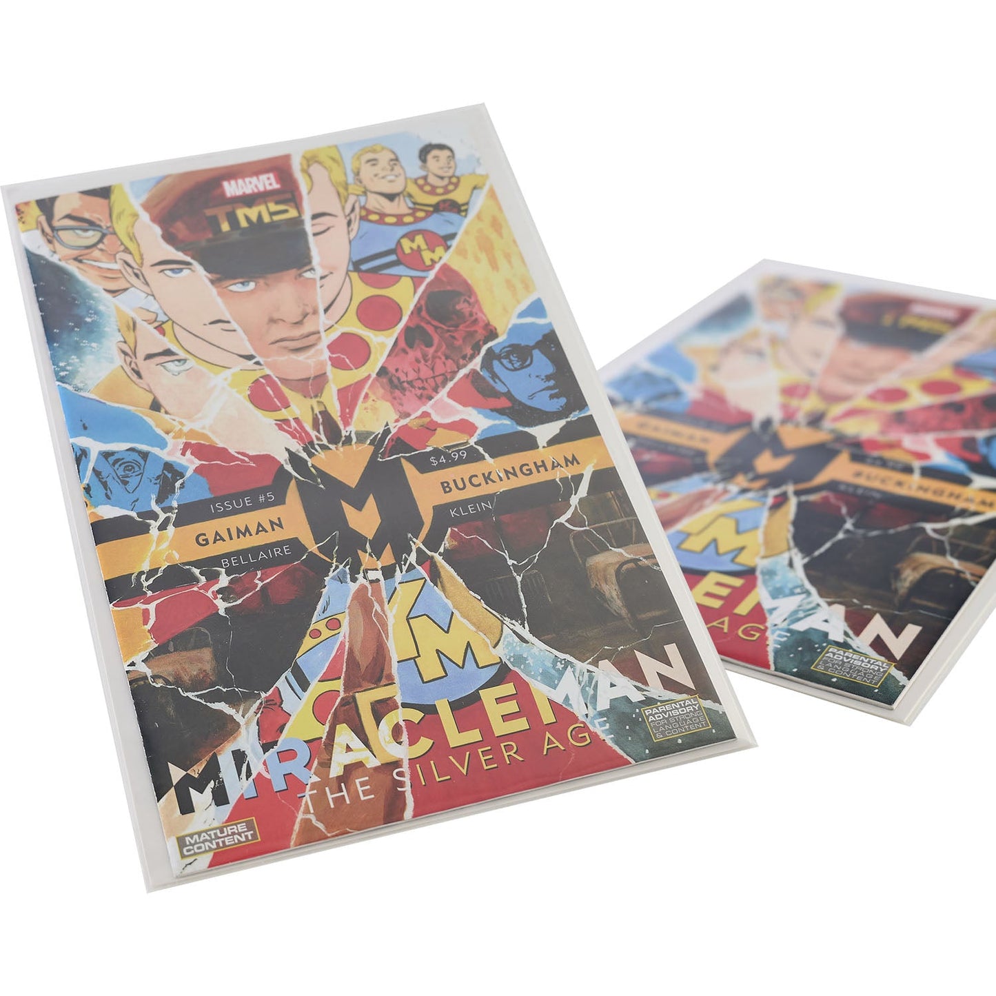 Platinum Protectors Comic Book Bags & Boards for Silver Age with Resealable Strip - 100 Pack