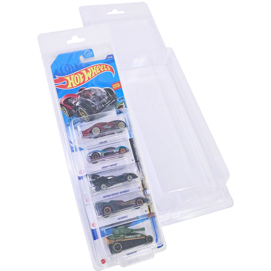 Platinum Protectors for 5-Pack of Hot Wheels Mainline 5 Individual Cars