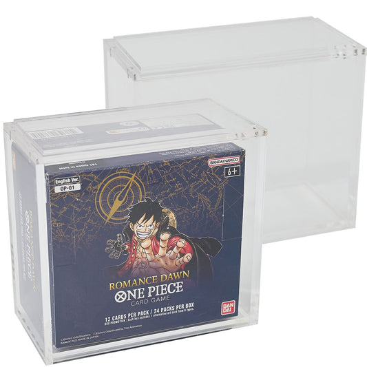 Premium Acrylic Case for One Piece Booster Box OP-01-02 (Original) with Magnetic Top