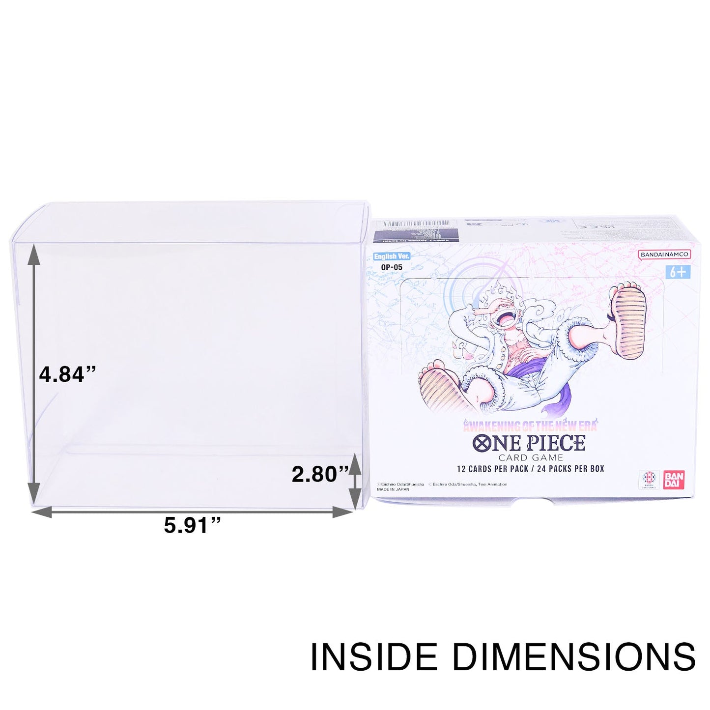 Platinum Protectors for One Piece Booster Boxes OP-01 to OP-08 (01-02 Reprint) - UV & Scratch-Resistant