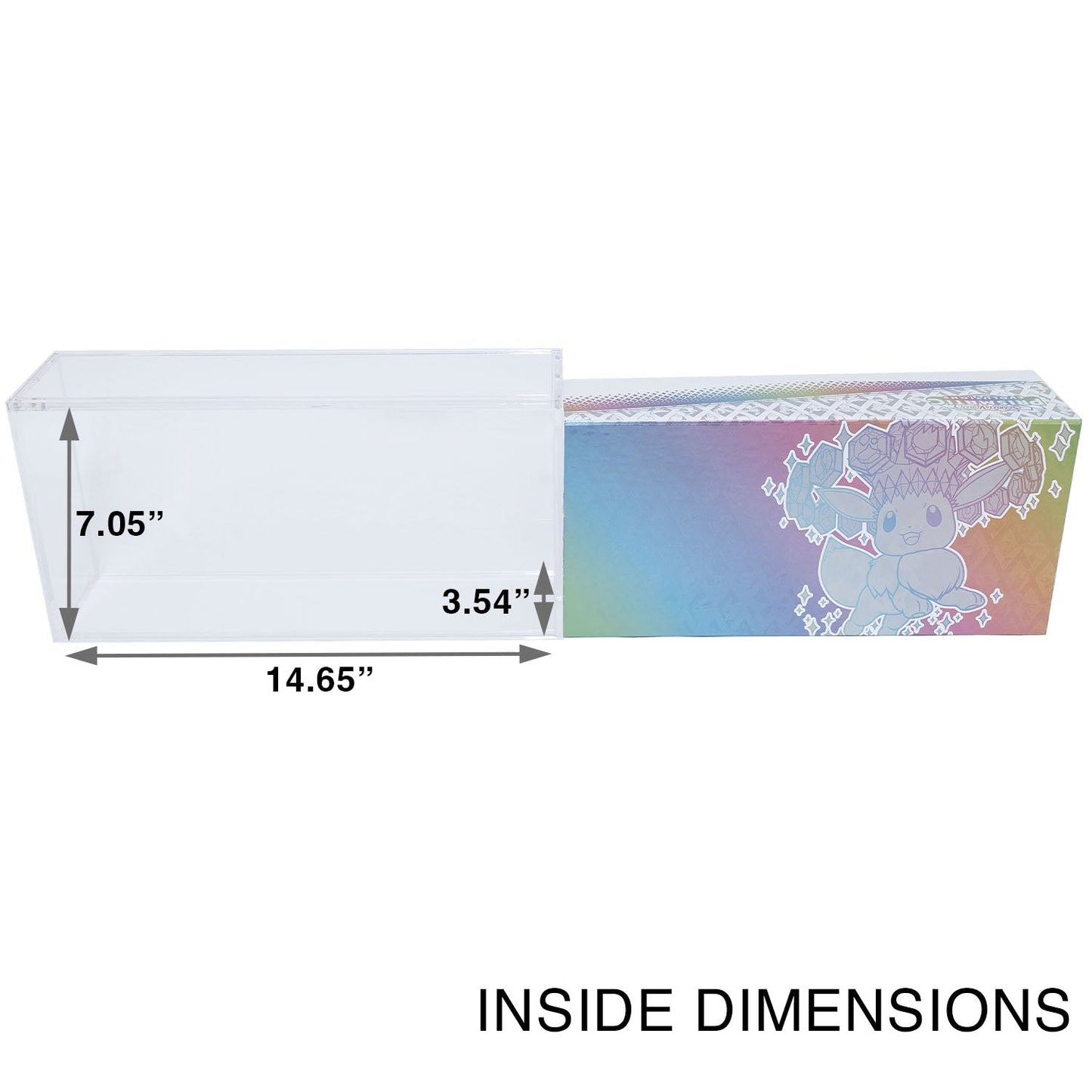 Premium Acrylic Case for Pokemon SPC Prismatic Evolutions Super Premium Collection Box with Magnetic Top