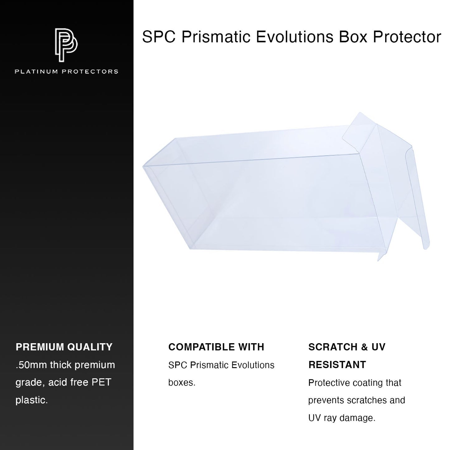 Platinum Protectors for Pokemon SPC Prismatic Evolutions Super Premium Collection Boxes - UV & Scratch-Resistant