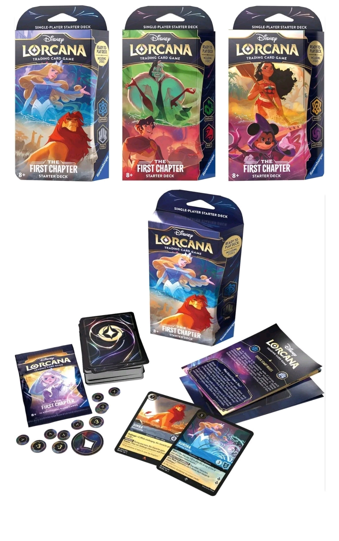Buy Disney Lorcana Booster Box Disney Lorcana The First Chapter Sealed Booster Box and 3 Starter Buy Disney Lorcana Booster Box Disney Lorcana The First Chapter Sealed Booster Box and 3 Starter