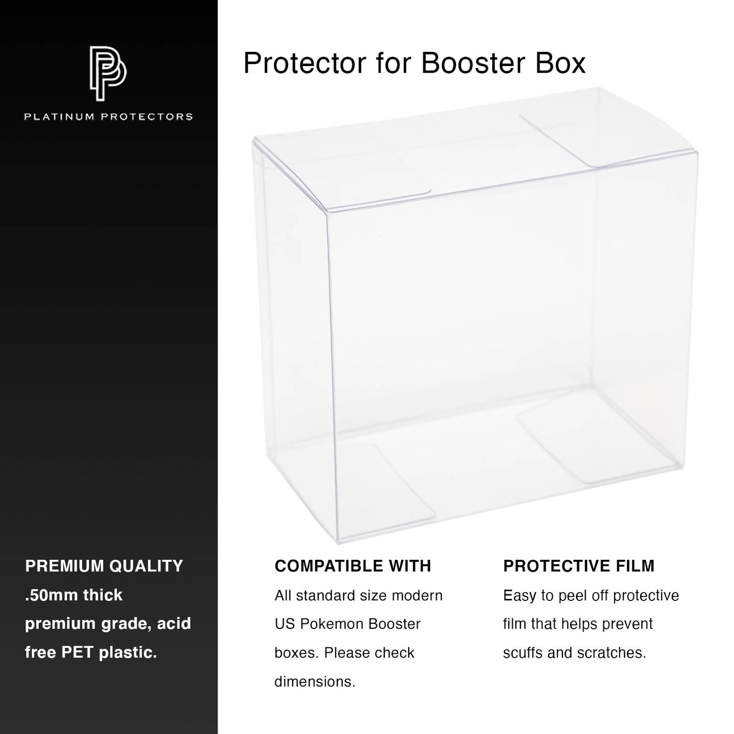 Platinum Protectors for Pokemon Booster Boxes - UV & Scratch-Resistant
