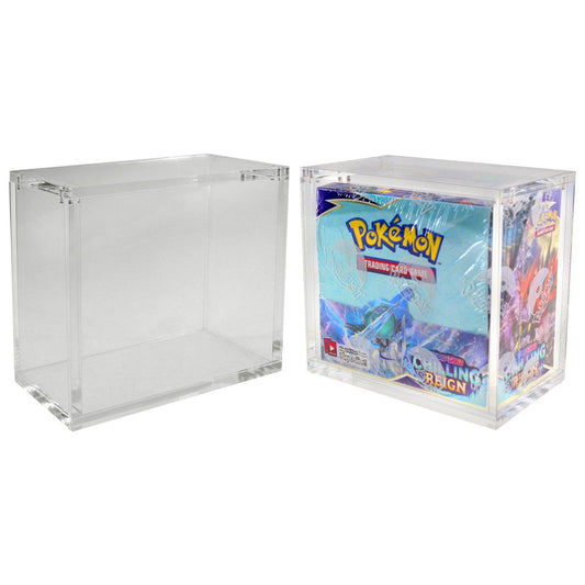 Premium Acrylic Case for Pokemon Booster Box with Magnetic Top (8mm thick)