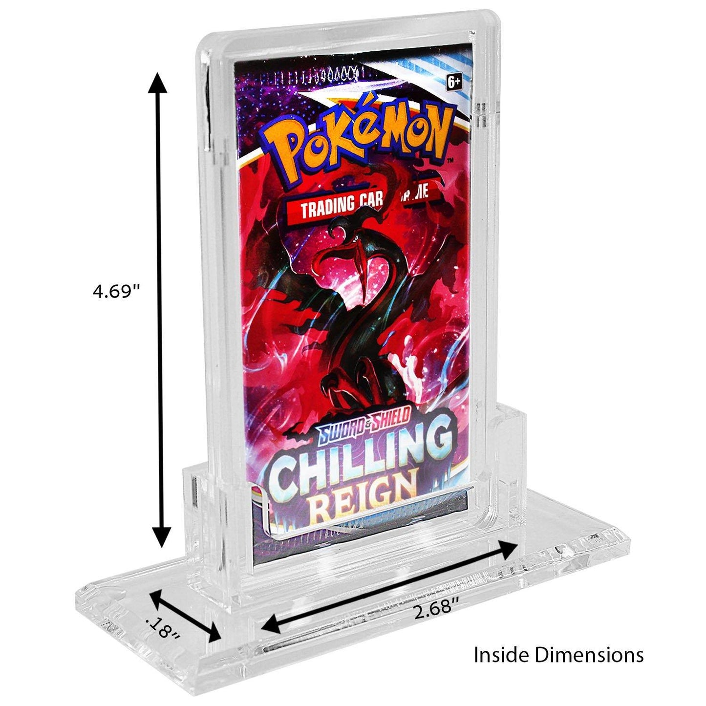 Premium Acrylic Holder & Stand for Pokemon Booster Packs with Magnetic Top