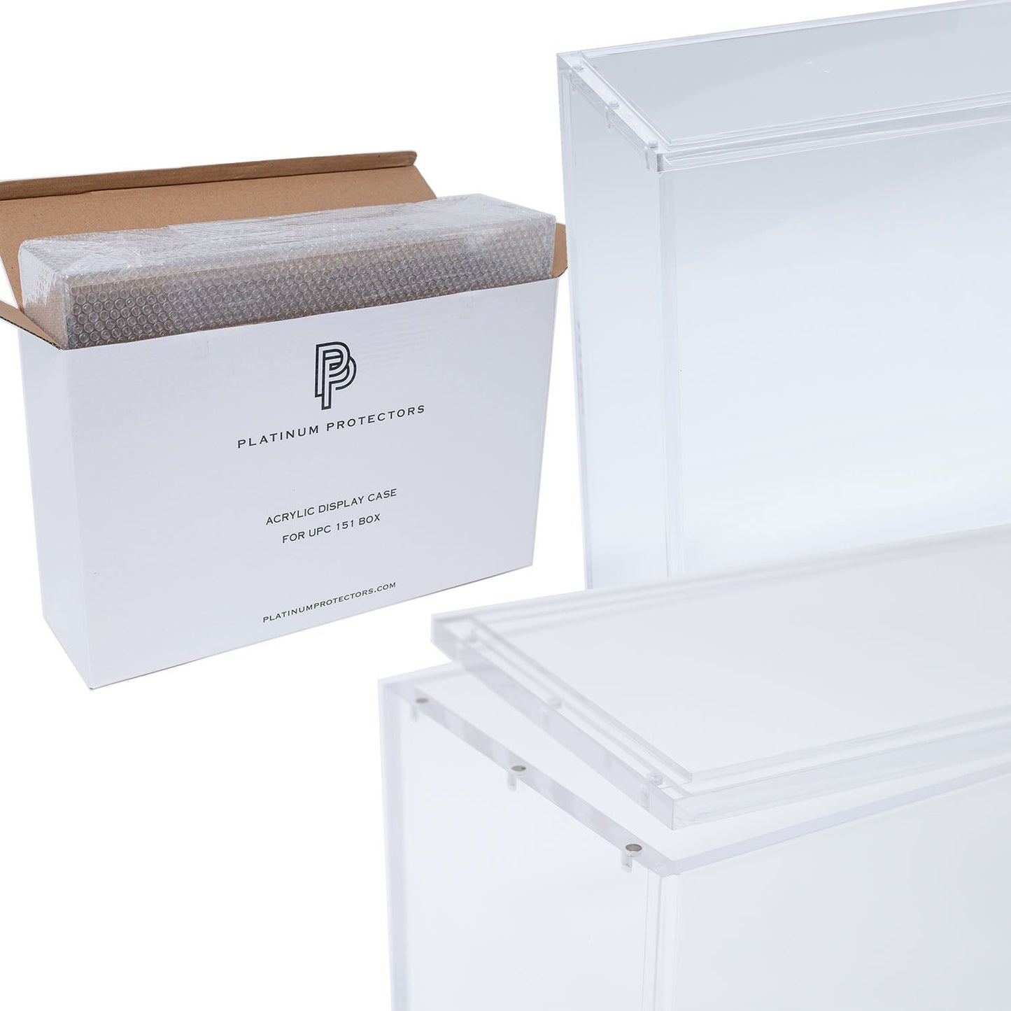 Premium Acrylic Case for Pokemon 151, Mega Charizard X ex and Terapagos ex UPC Ultra Premium Collection Box with Magnetic Top