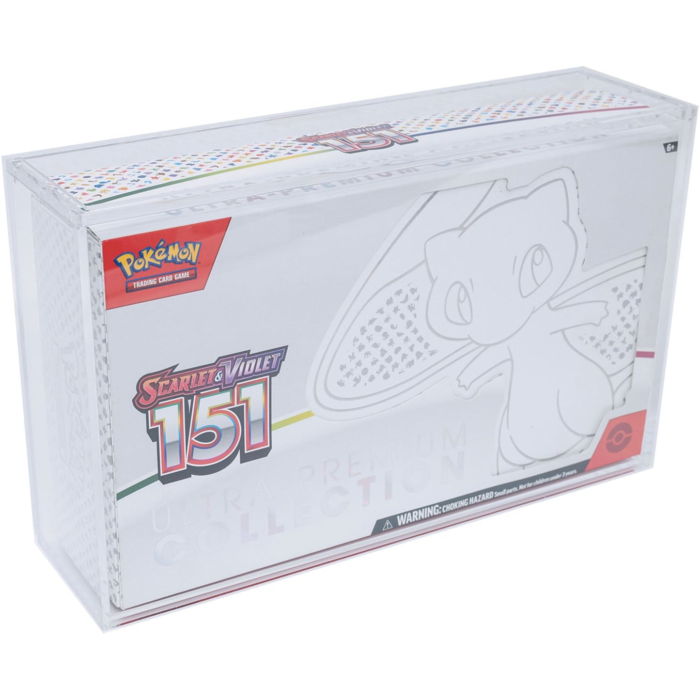 Premium Acrylic Case for Pokemon 151, Mega Charizard X ex and Terapagos ex UPC Ultra Premium Collection Box with Magnetic Top