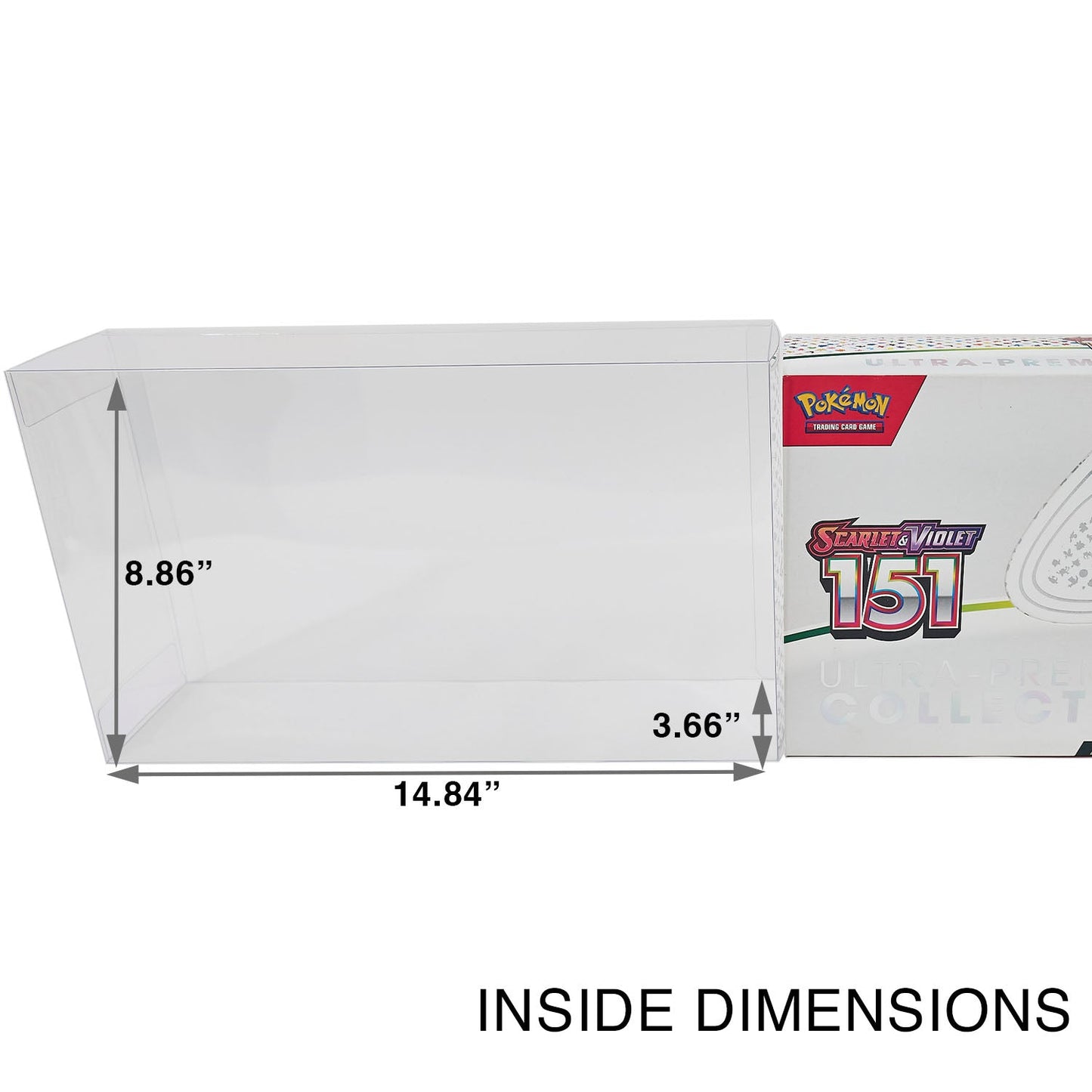 Platinum Protectors for Pokemon 151, Mega Charizard X ex and Terapagos ex UPC Ultra Premium Collection Boxes - UV & Scratch-Resistant