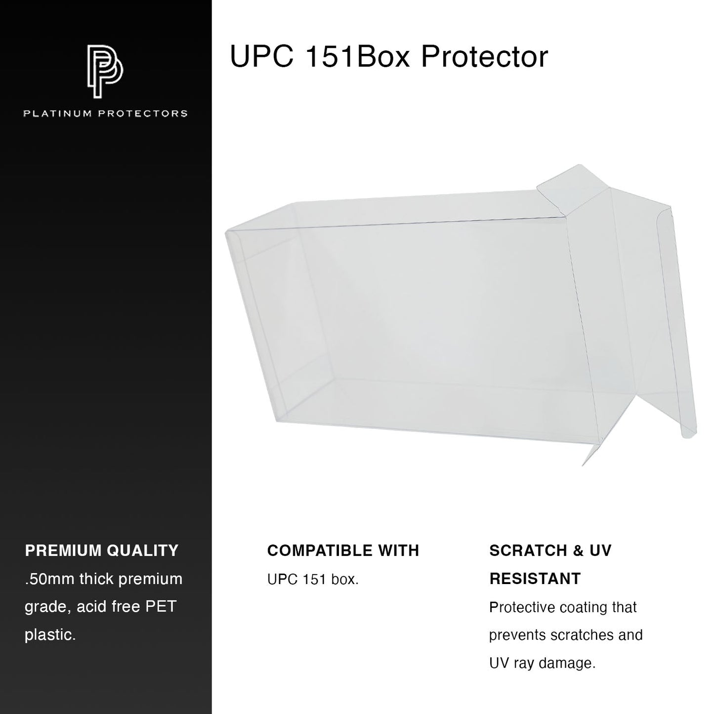 Platinum Protectors for Pokemon 151, Mega Charizard X ex and Terapagos ex UPC Ultra Premium Collection Boxes - UV & Scratch-Resistant