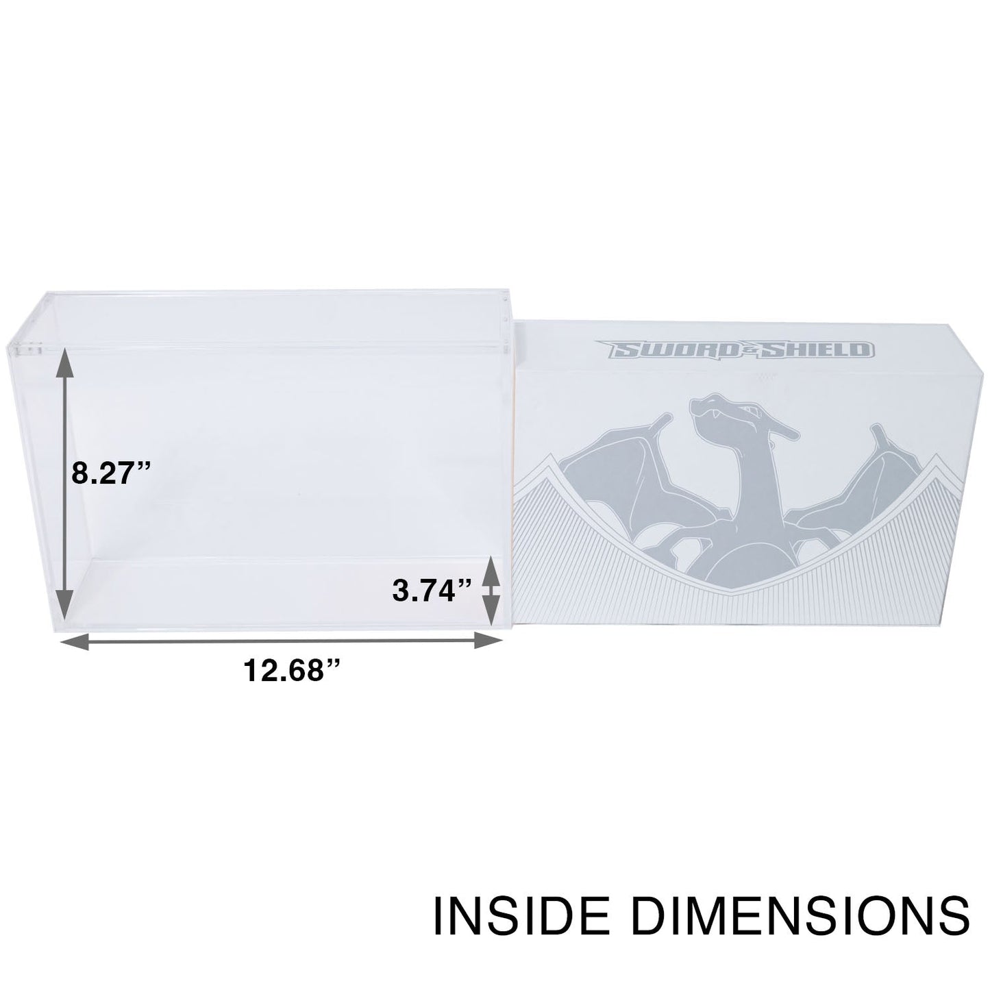 Premium Acrylic Case for Pokemon Charizard UPC Ultra Premium Collection Box with Magnetic Top