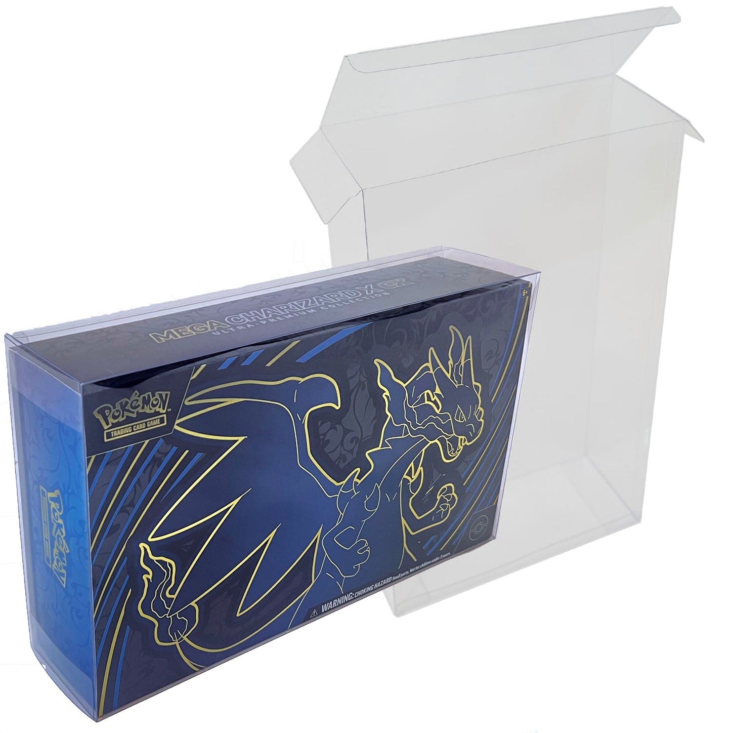 Platinum Protectors for Pokemon 151, Mega Charizard X ex and Terapagos ex UPC Ultra Premium Collection Boxes - UV & Scratch-Resistant