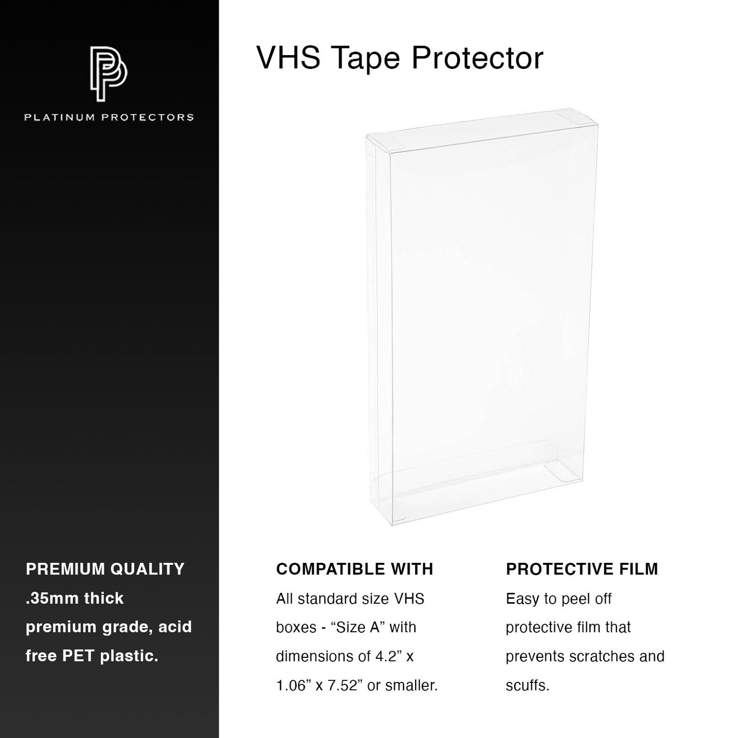 Platinum Protectors for VHS Tapes - UV & Scratch-Resistant