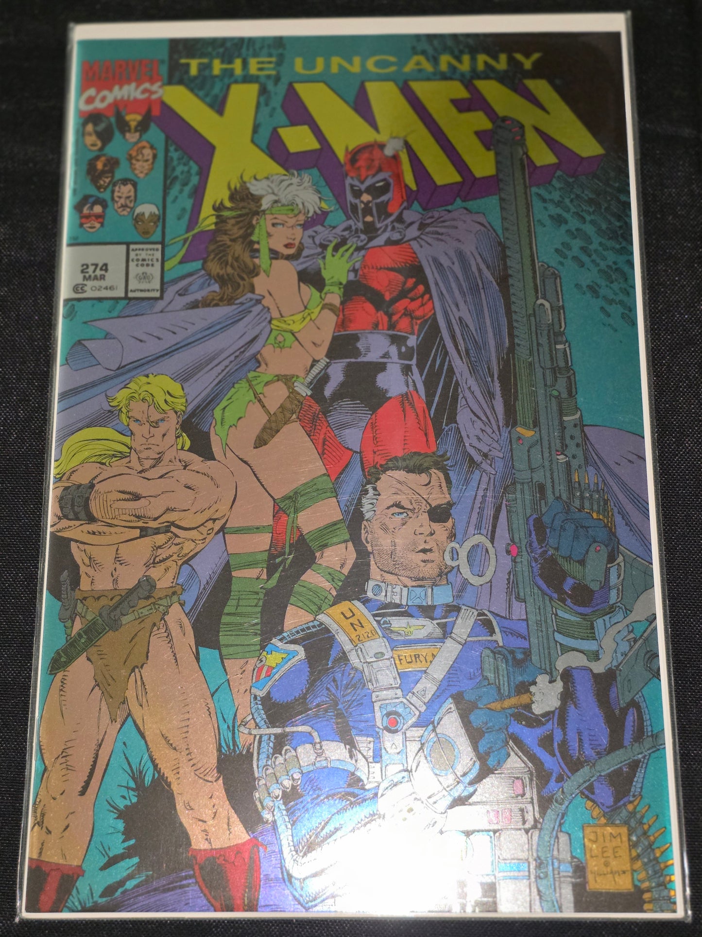 Uncanny X-Men #274 Retailer Exclusive Facsimile Trade Foil Variant Jim Lee first cover  appearance of Savage Land
