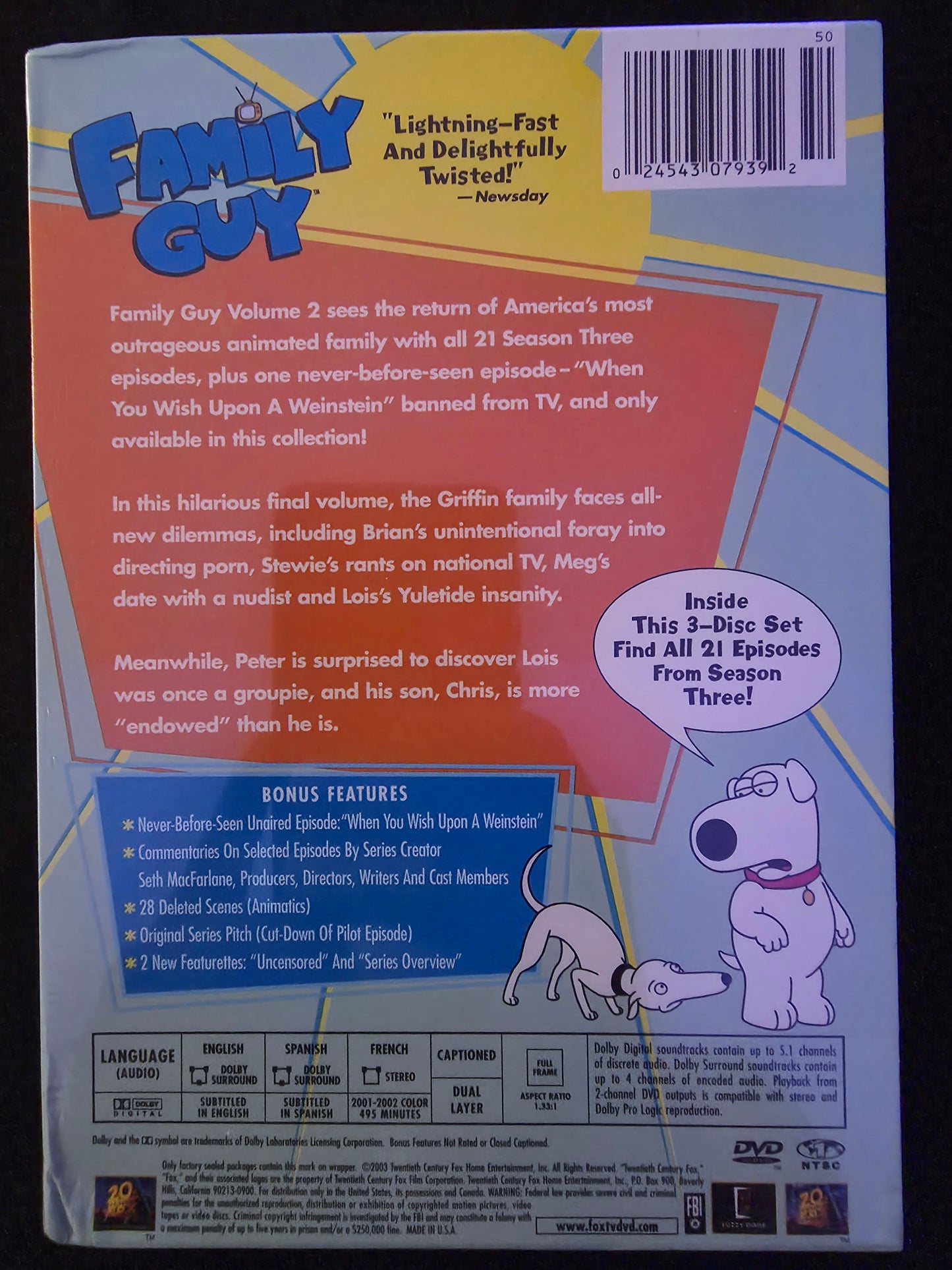Family Guy Volume 2 Season 3 Sealed!