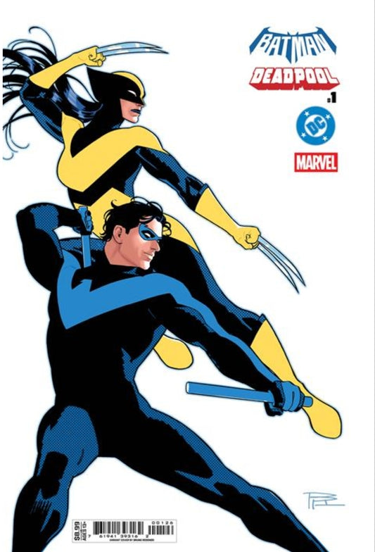 DC MARVEL BATMAN DEADPOOL #1 (ONE SHOT)  BRUNO REDONDO NIGHTWING X-23 CARD STOCK VAR