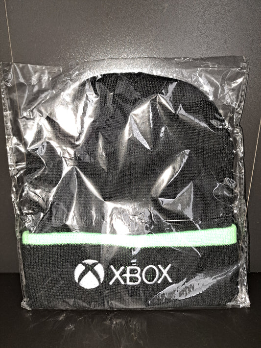 Microsoft Xbox Knit Beanie Black Green Gamer Drops NEW Sealed One Size fits all