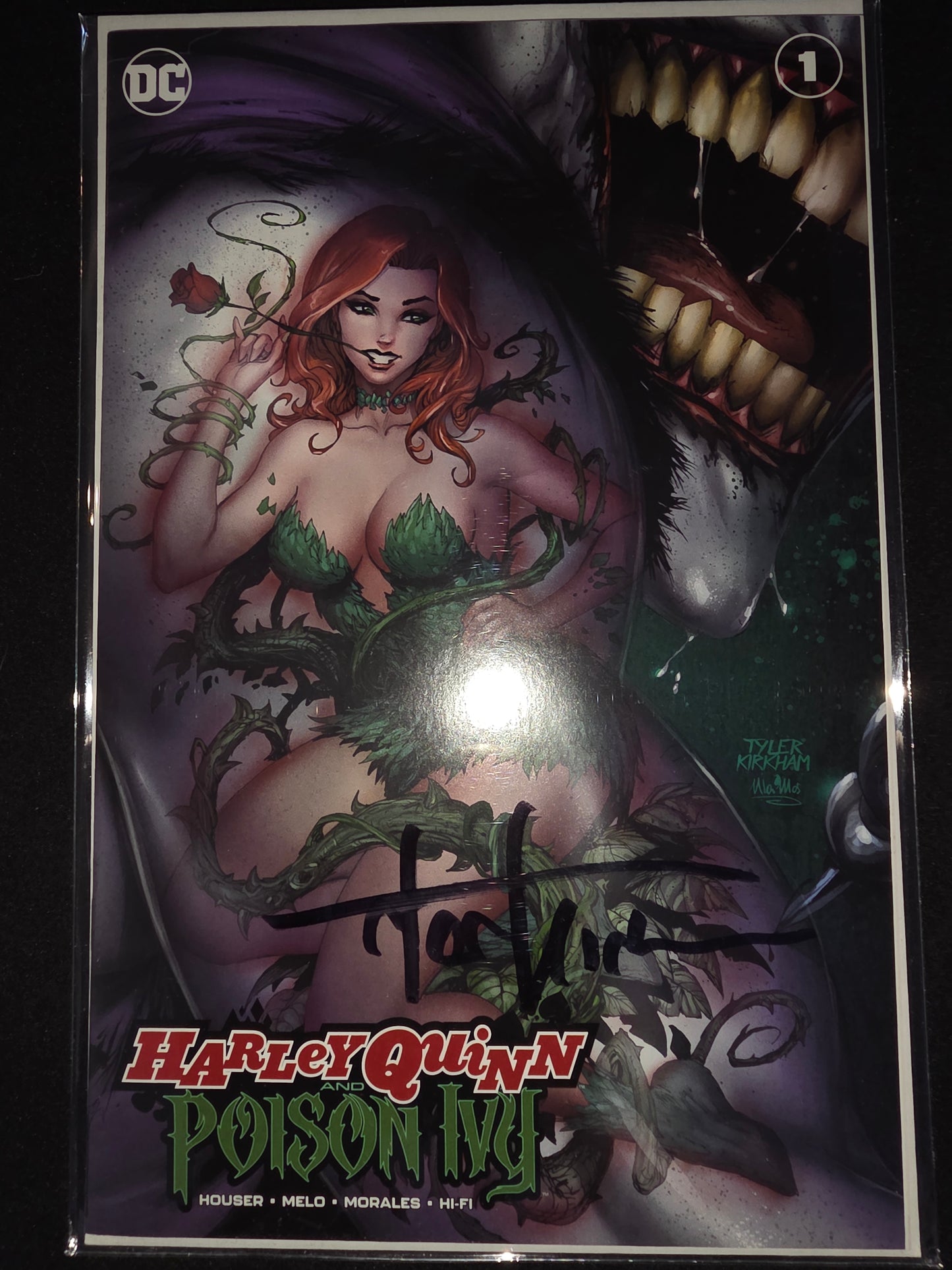 Harley Quinn & Poison Ivy #1 4cb-b 2019 DC Comics Variant SIGNED BY Tyler Kirkham w/COA