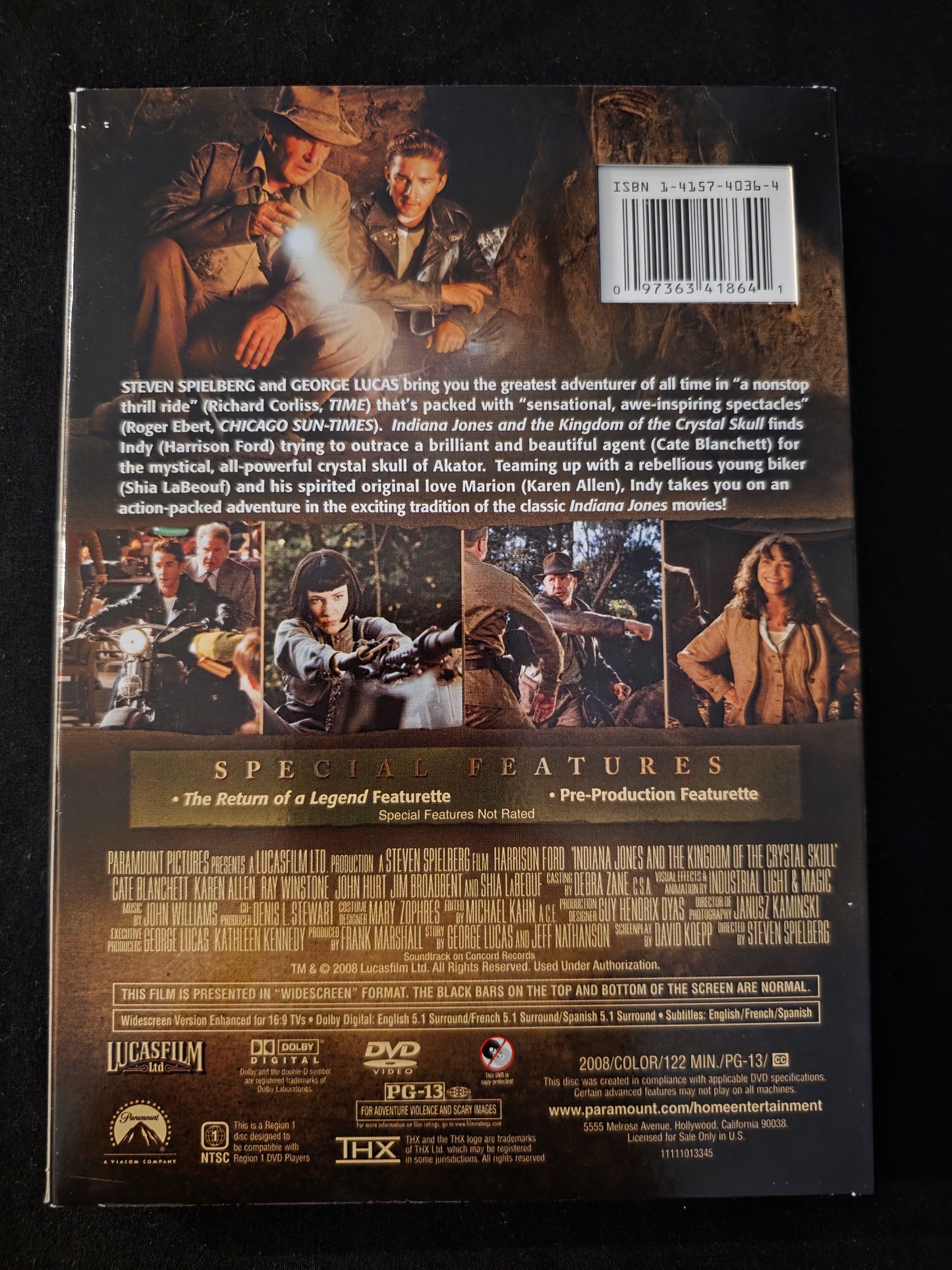 Indiana Jones and the Kingdom of The Crystal Skull DVD