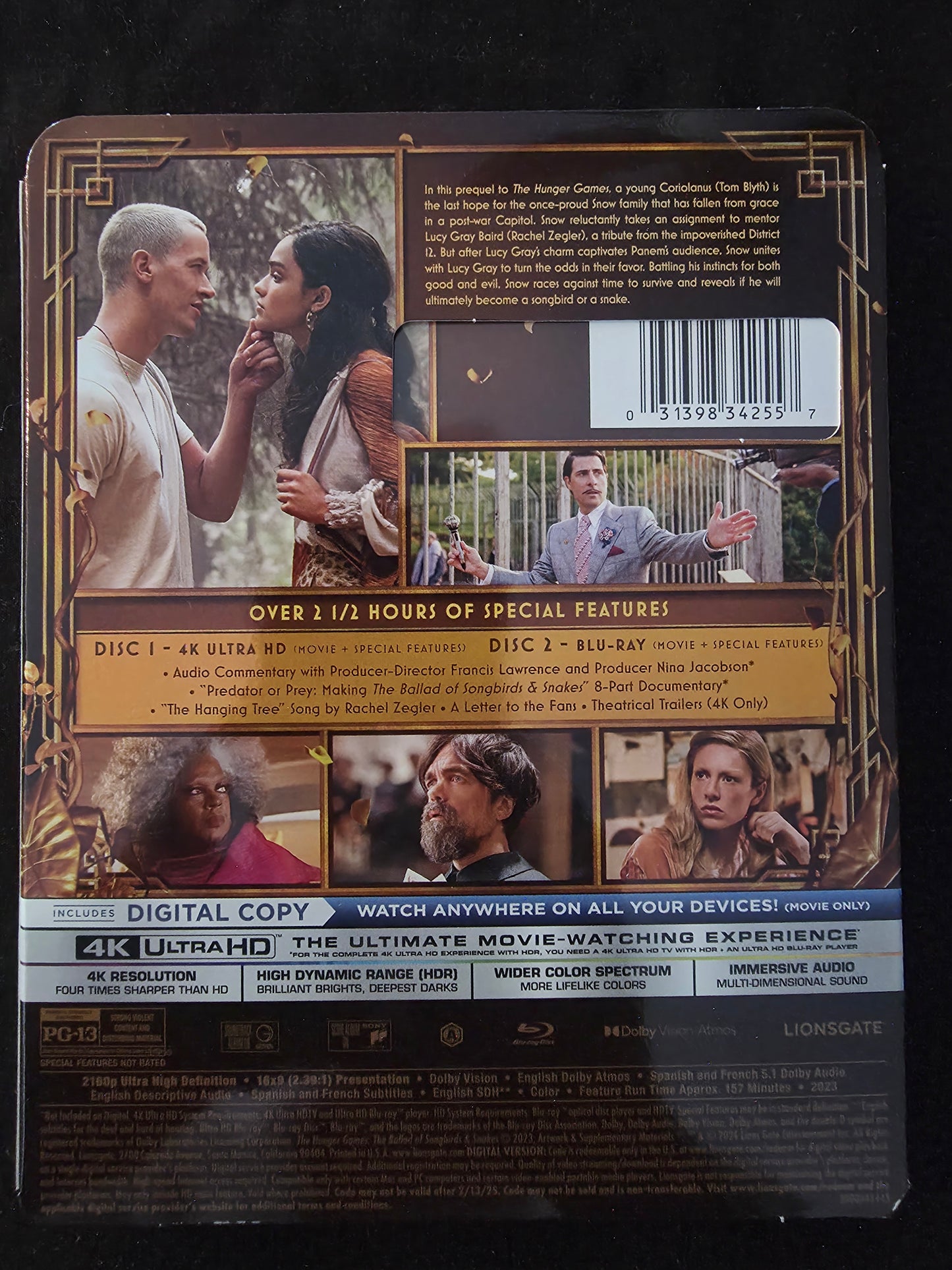 The Hunger Games Ballad of Songbirds & Snakes (Blu-ray, 2023)