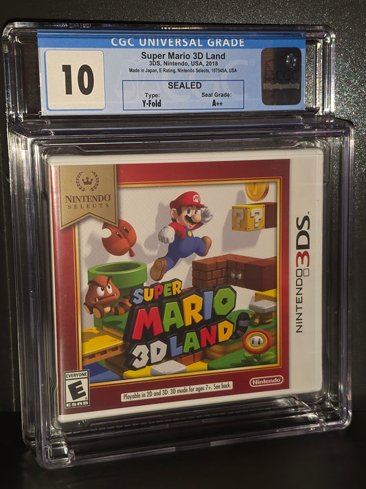 Nintendo 3DS SUPER MARIO 3D LAND - CGC Graded Mint 10 A++ New Sealed Collectible