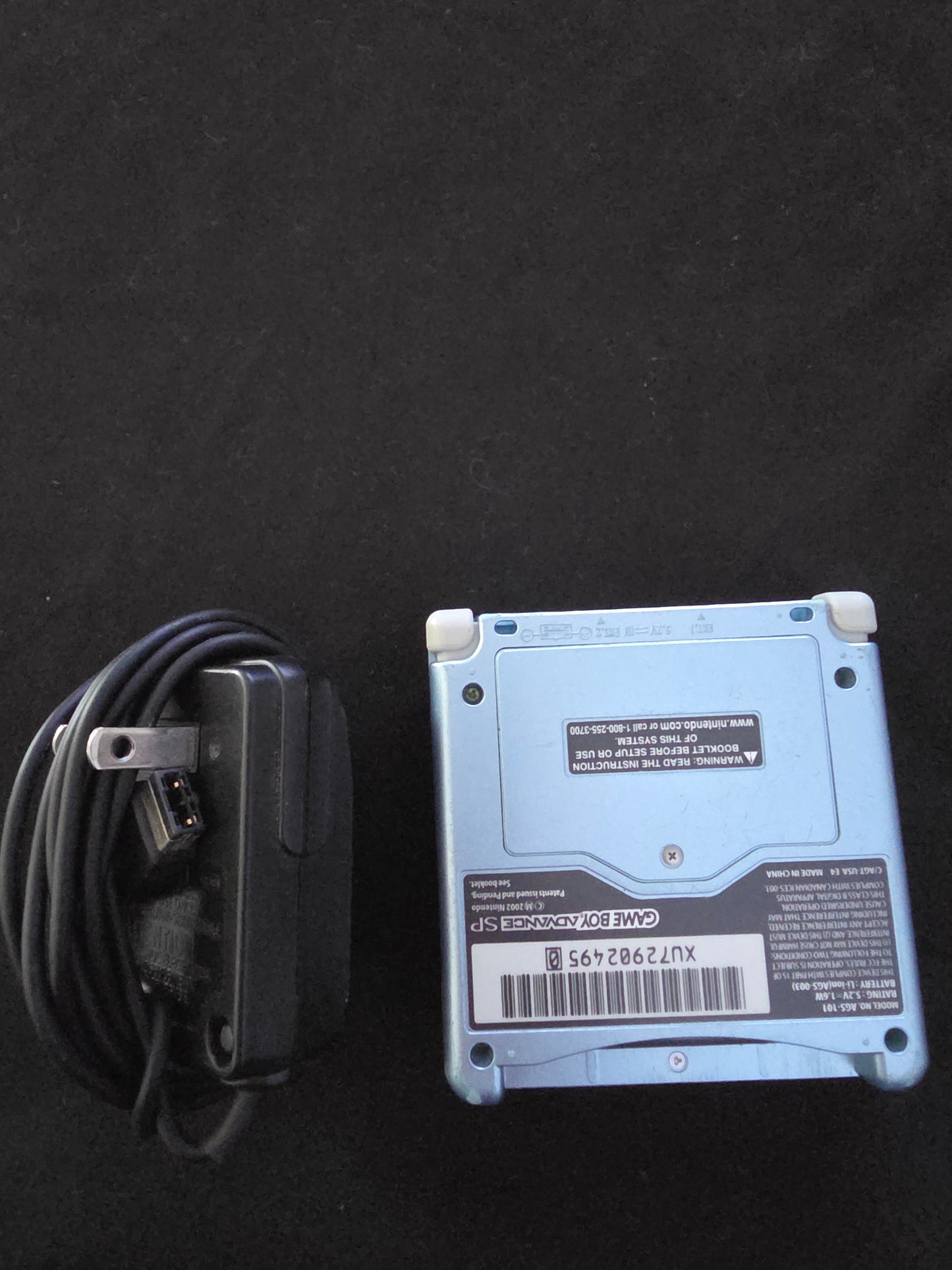 Nintendo Gameboy Advance GBA SP Pearl Blue AGS-101 Handheld Console System