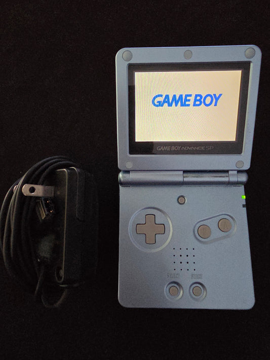 Nintendo Gameboy Advance GBA SP Pearl Blue AGS-101 Handheld Console System