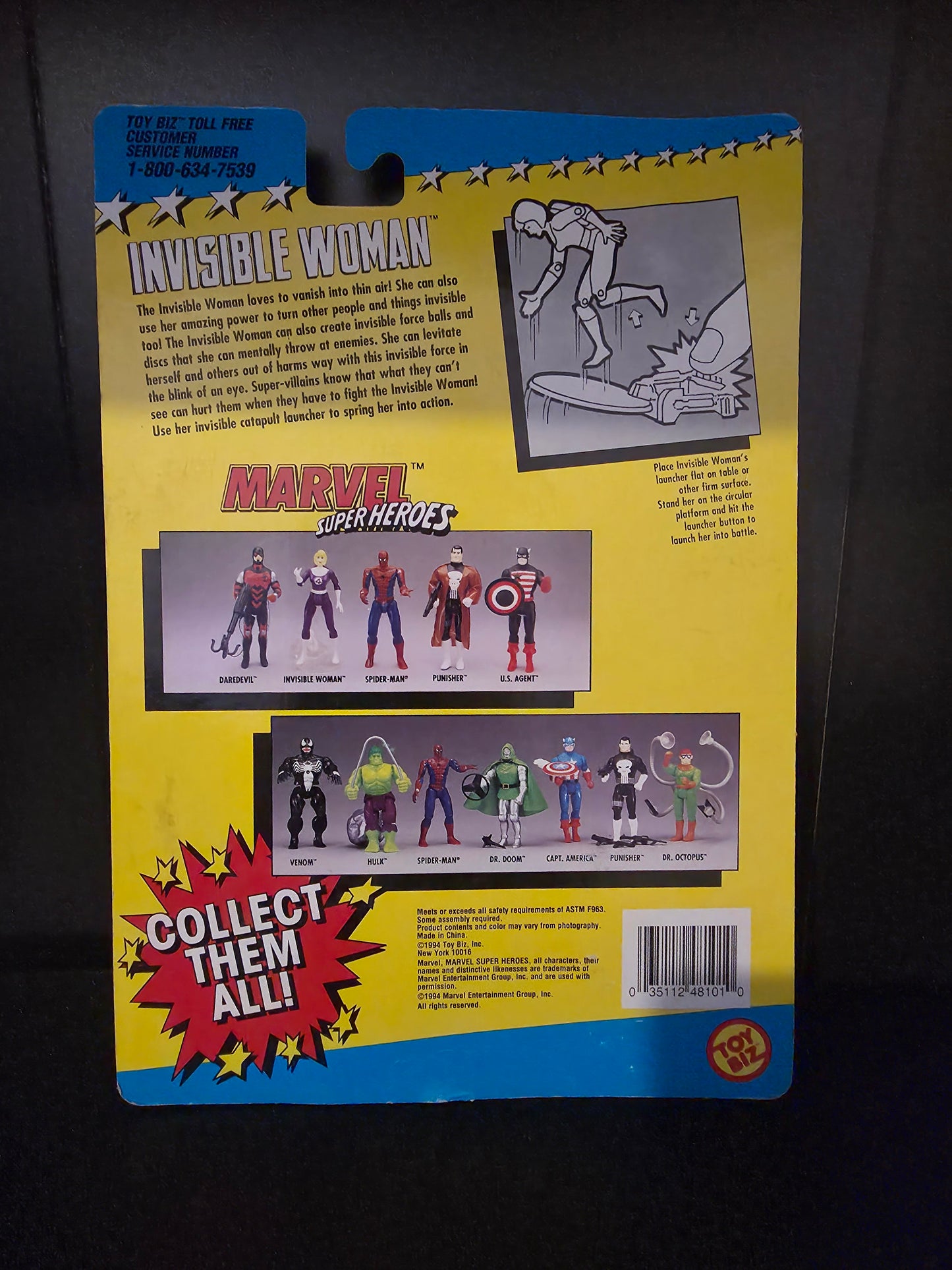 Marvel Super Heroes Invisible Woman 3.75" Scale Action Figure, ToyBiz 1994
