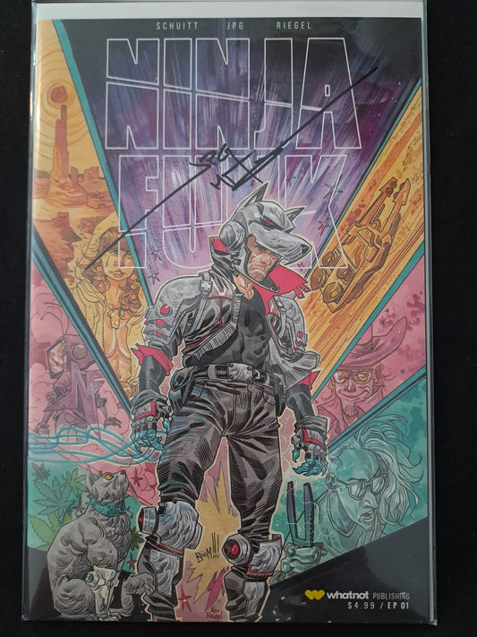 NINJA FUNK #1 Alex Riegel Cover B SIGNED BY JPG McFly w/COA NM
