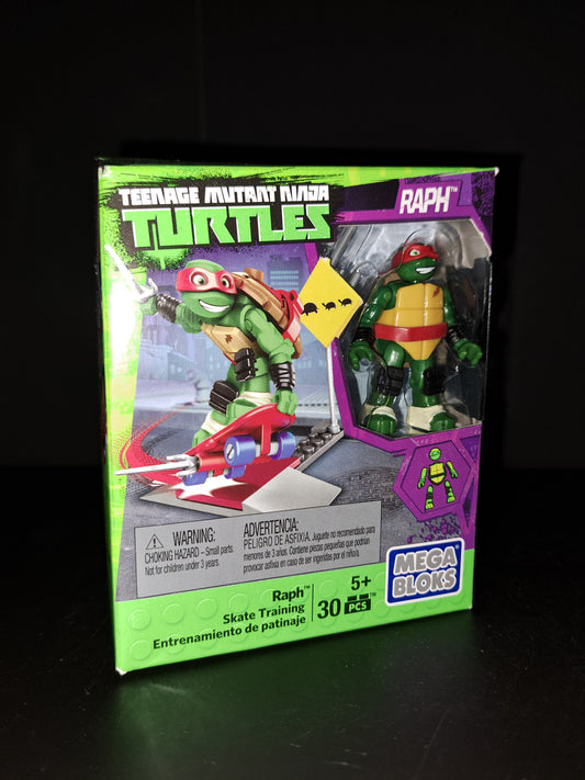TEENAGE MUTANT NINJA TURTLES RAPH MEGA BLOKS SKATE TRAINING