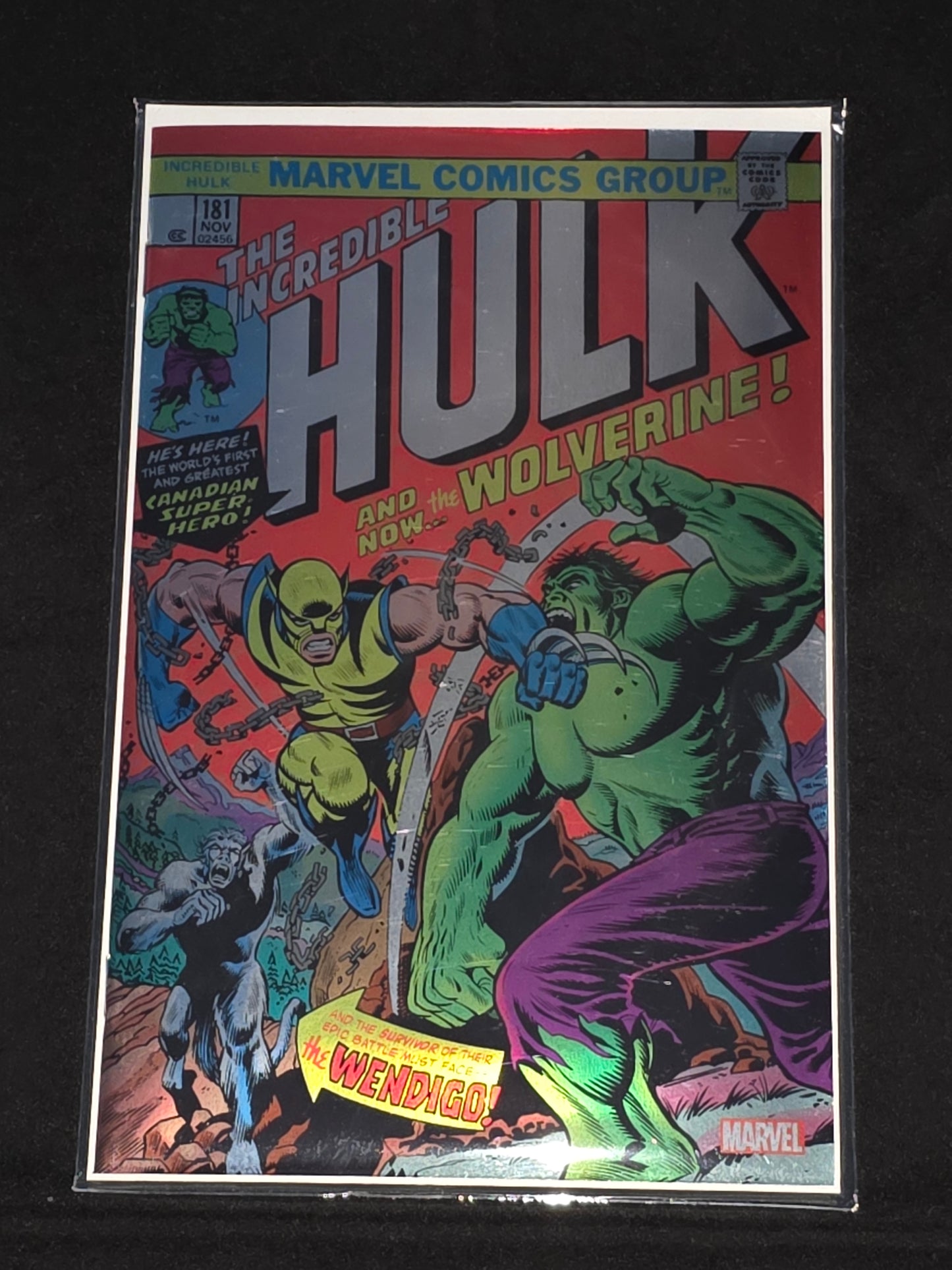 INCREDIBLE HULK 181 FOIL FACSIMILE EDITION MARVEL COMICS 2023