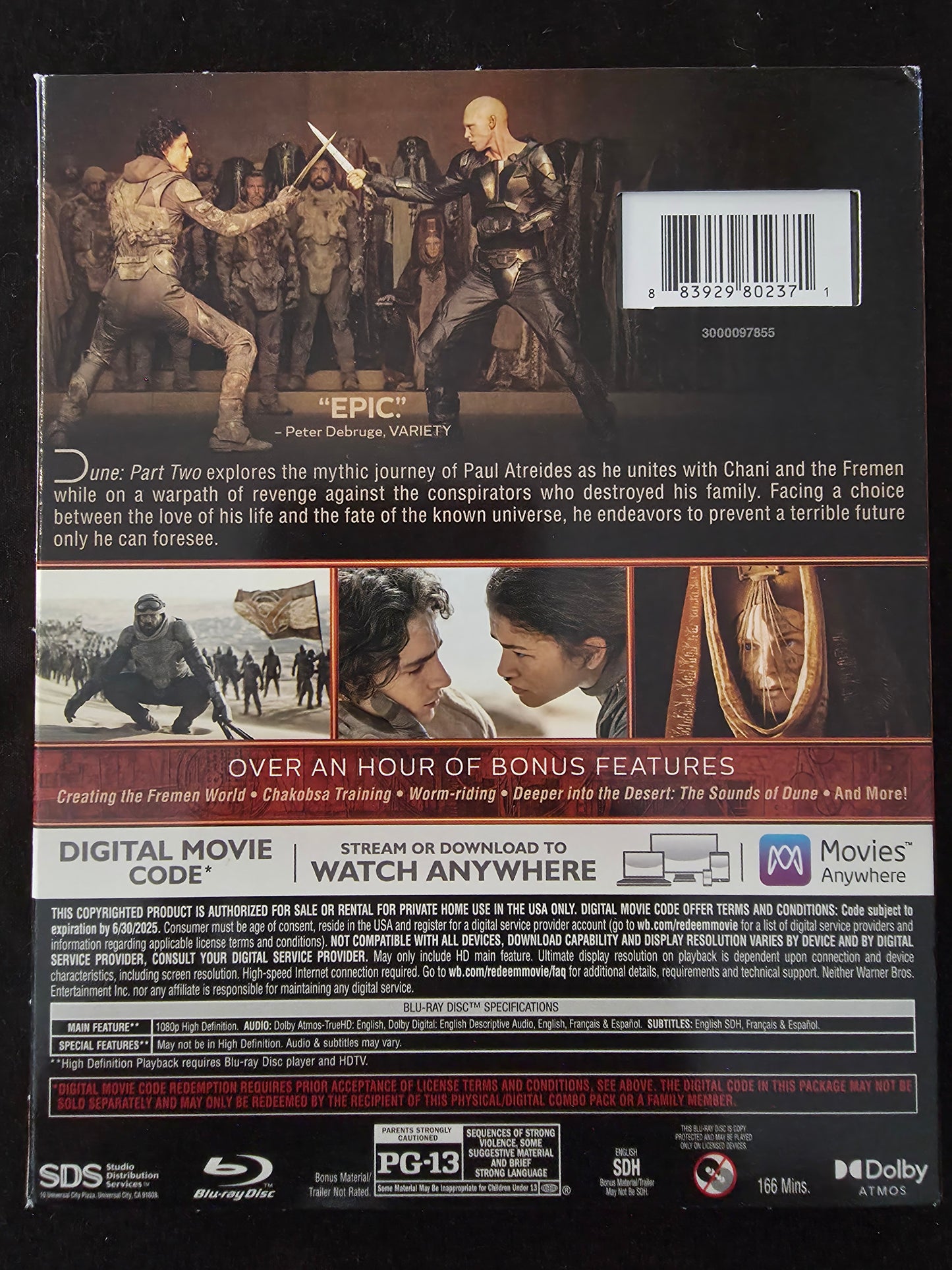Dune: Part Two (Blu-Ray) Excellent