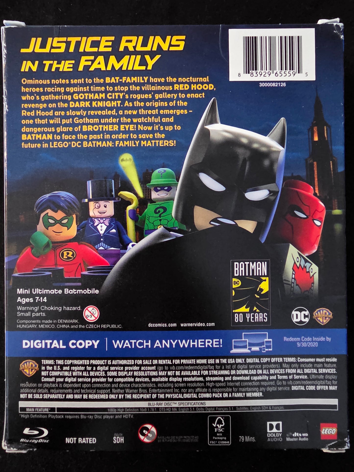LEGO DC: Batman: Family Matters [New Blu-ray] With DVD, Figure, Gift With Purc