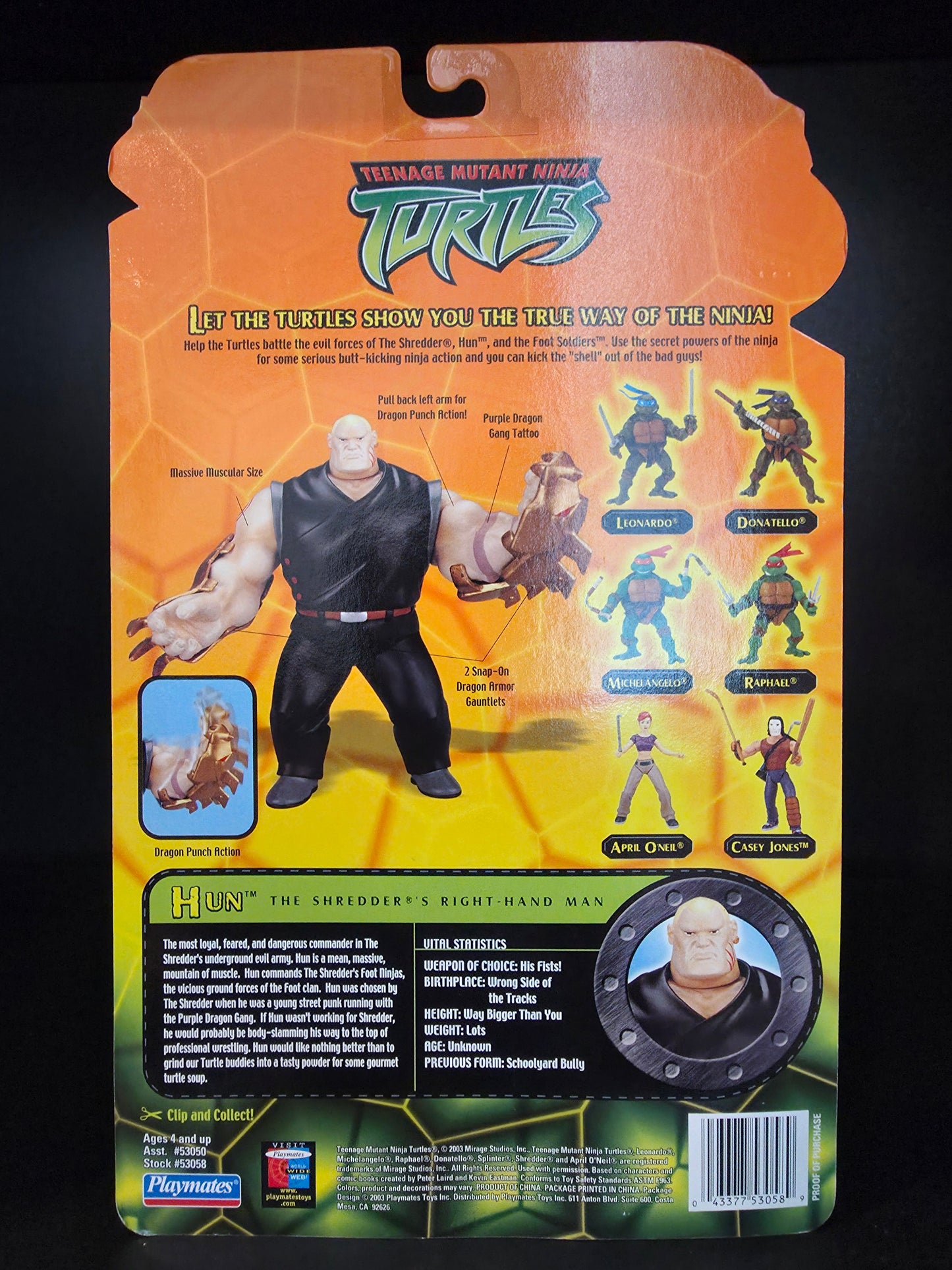 TMNT MOC PLAYMATES 2003 Teenage Mutant Ninja Turtles HUN figure