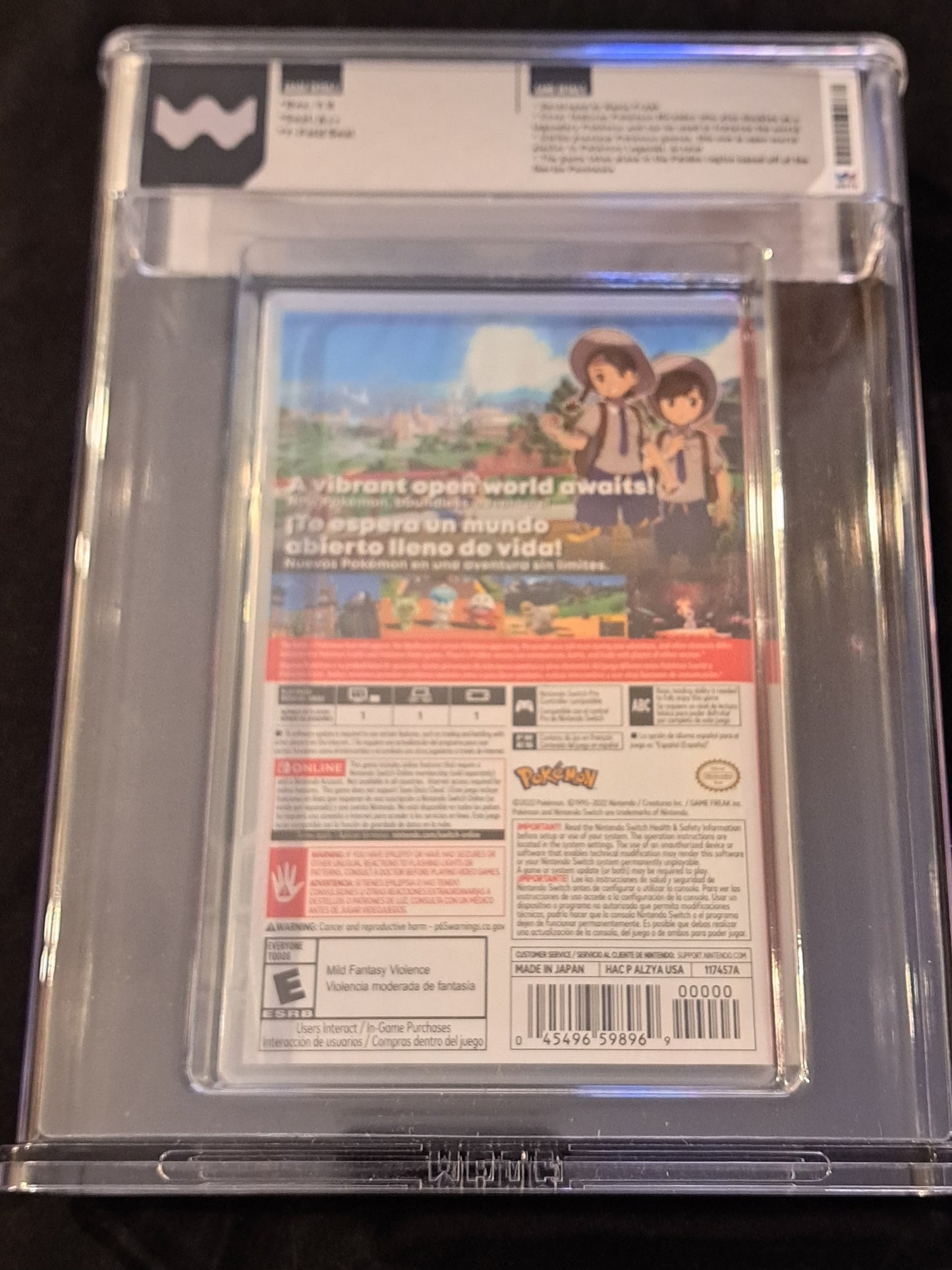 Pokemon Violet Nintendo Switch Sealed Game WATA Graded 9.8 A++ 1st Print 117457A