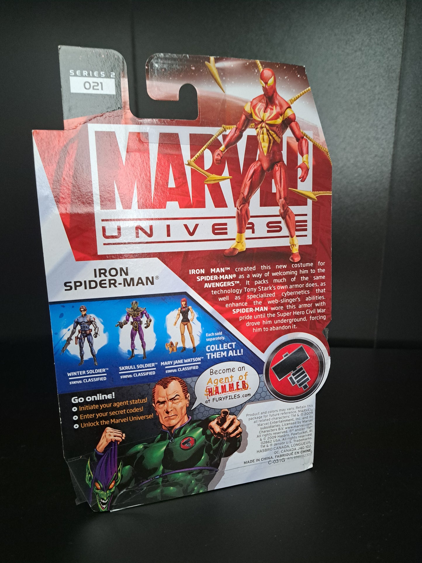 Iron Spider-Man Marvel Universe 3.75” Action Figure 2009 Series 2 #021 Sealed
