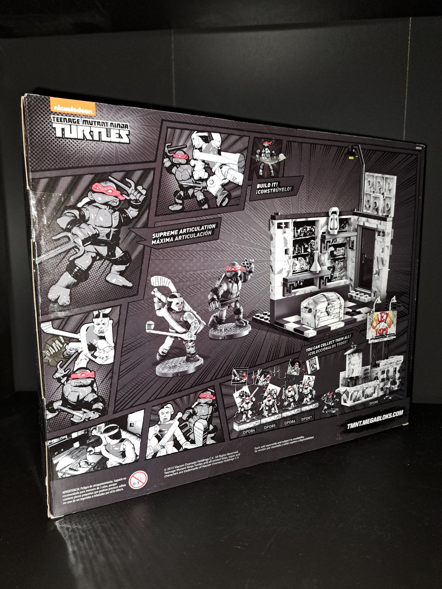 Teenage Mutant Ninja Turtles Mega Bloks STREET SHOWDOWN Black & White 2015 TMNT