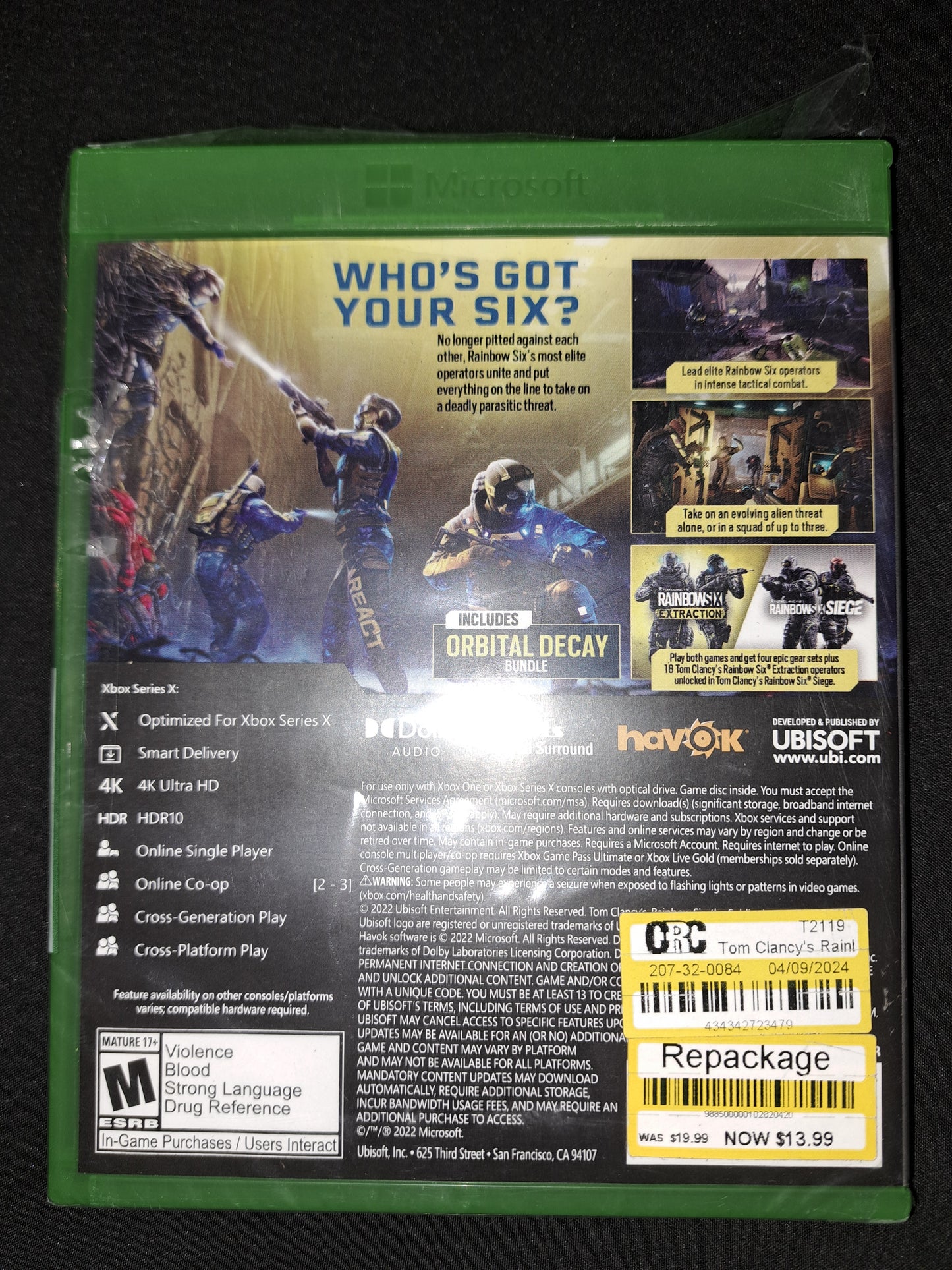 **Tom Clancy's Rainbow Six Extraction** Xbox Series X/Xbox One