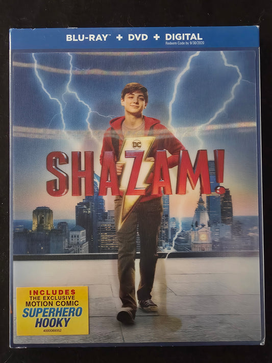 Shazam! (Blu-ray + DVD, 2019, 2-Disc Set w Lenticular Slipcover)