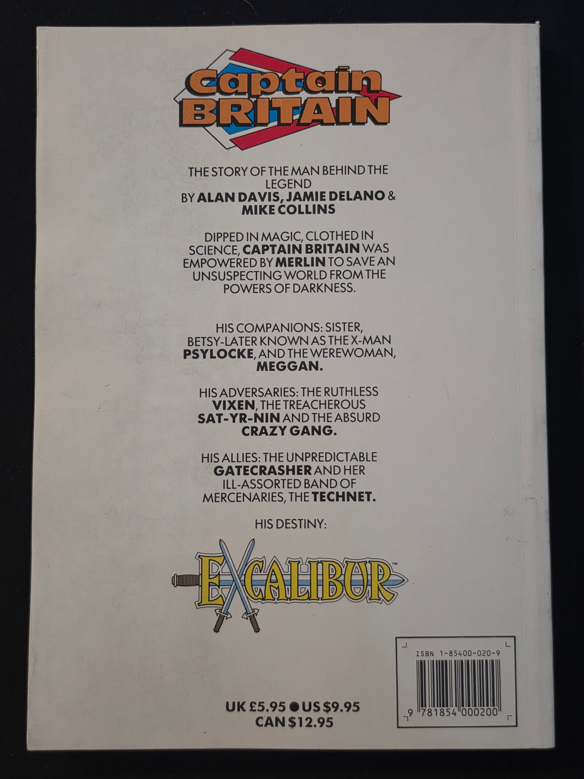 1988 Marvel Comics Captain Britain Before Excalibur TPB Trade Paperback SC