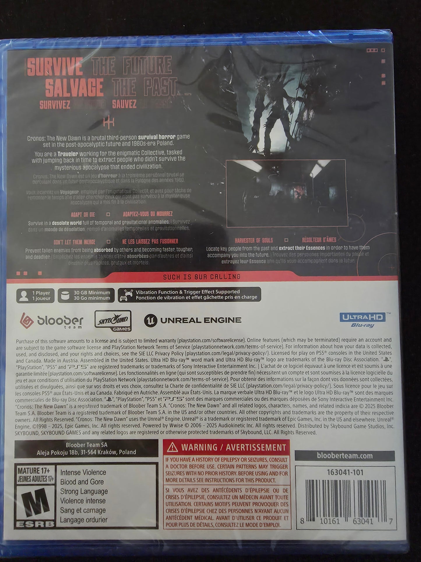 Cronos The New Dawn PS5 With Stickers And Bonus Content New Sealed