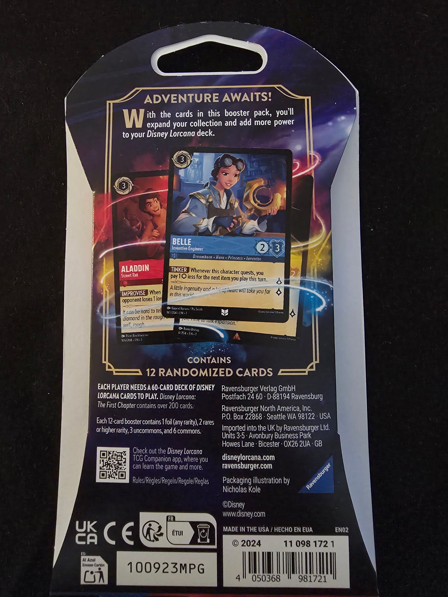Disney Lorcana First Chapter Sleeved Booster Pack Sealed 1st Wave Original 2023
