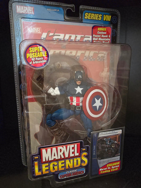 Marvel Legends Captain America Sealed 2004 ToyBiz Series VIII  w/Comic & Card #3